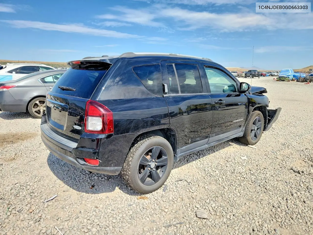 2016 Jeep Compass Latitude VIN: 1C4NJDEB0GD663303 Lot: 61179616