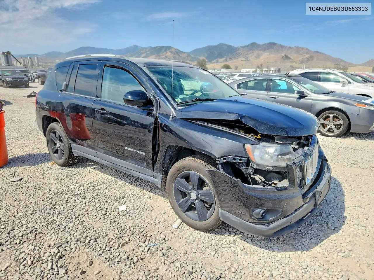 2016 Jeep Compass Latitude VIN: 1C4NJDEB0GD663303 Lot: 61179616