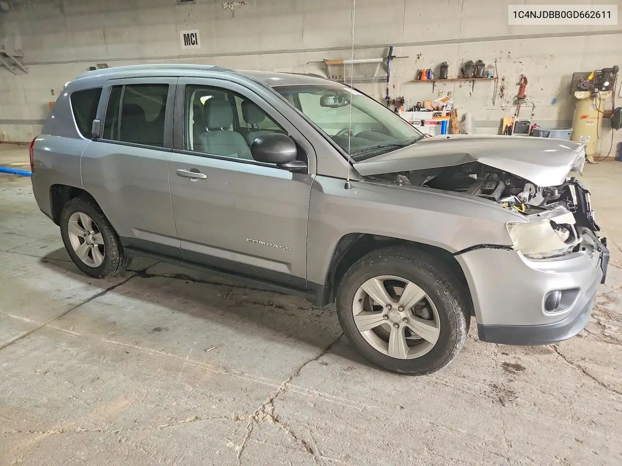 2016 Jeep Compass Sport VIN: 1C4NJDBB0GD662611 Lot: 61320526