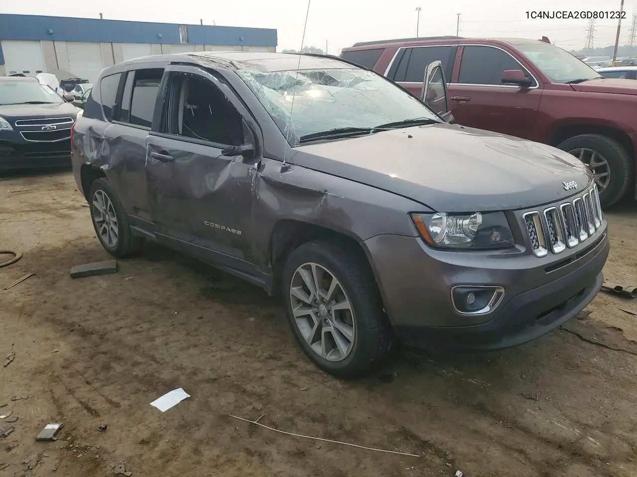 2016 Jeep Compass Latitude VIN: 1C4NJCEA2GD801232 Lot: 61350346