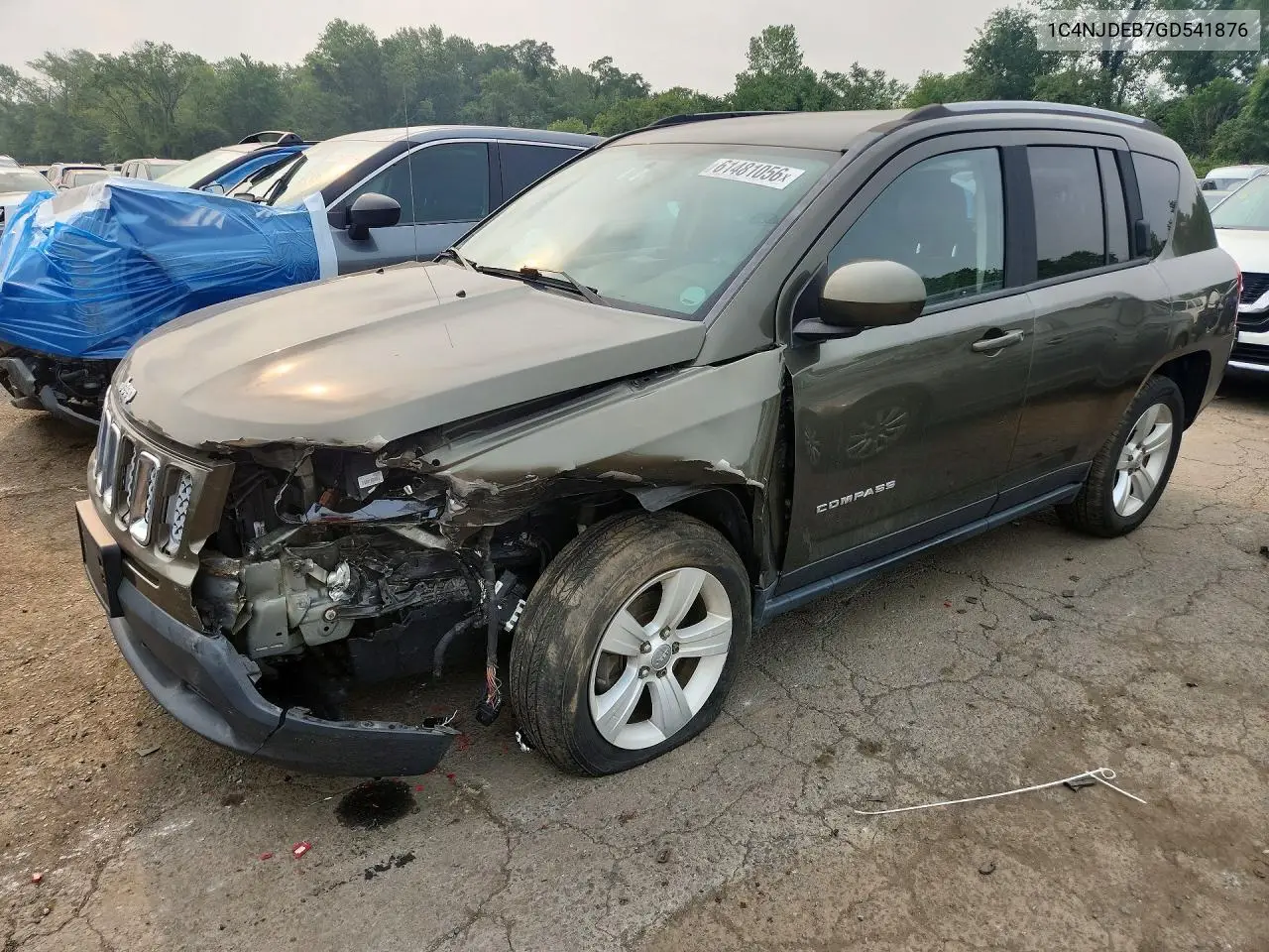2016 Jeep Compass Latitude VIN: 1C4NJDEB7GD541876 Lot: 61481056