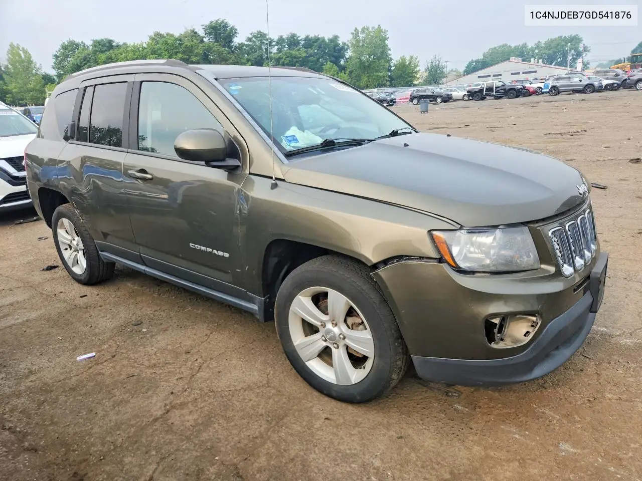 2016 Jeep Compass Latitude VIN: 1C4NJDEB7GD541876 Lot: 61481056
