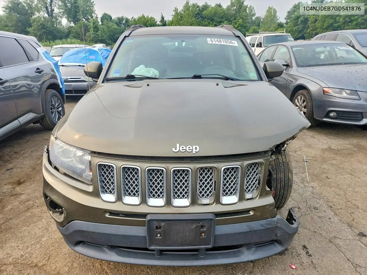 2016 Jeep Compass Latitude VIN: 1C4NJDEB7GD541876 Lot: 61481056