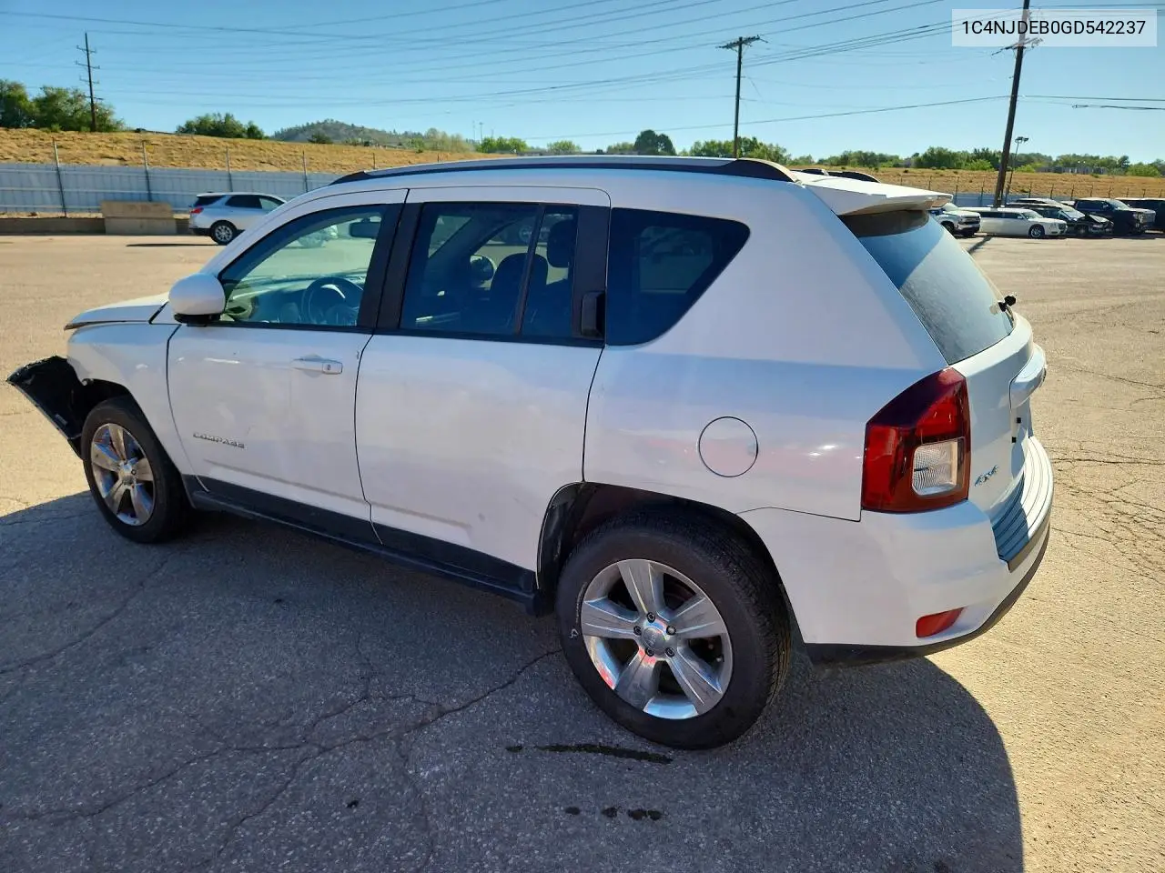 2016 Jeep Compass Latitude VIN: 1C4NJDEB0GD542237 Lot: 61754626