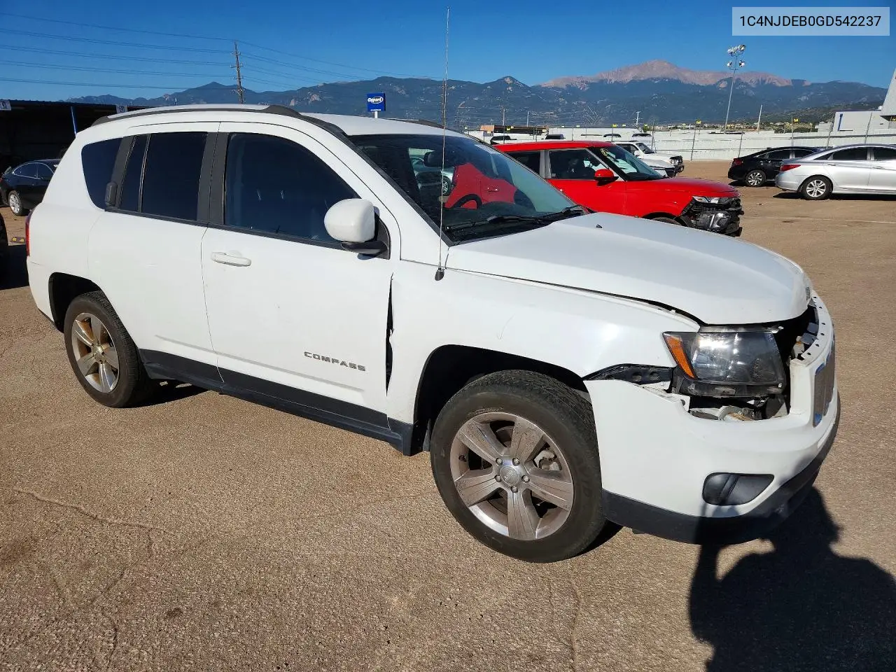 2016 Jeep Compass Latitude VIN: 1C4NJDEB0GD542237 Lot: 61754626
