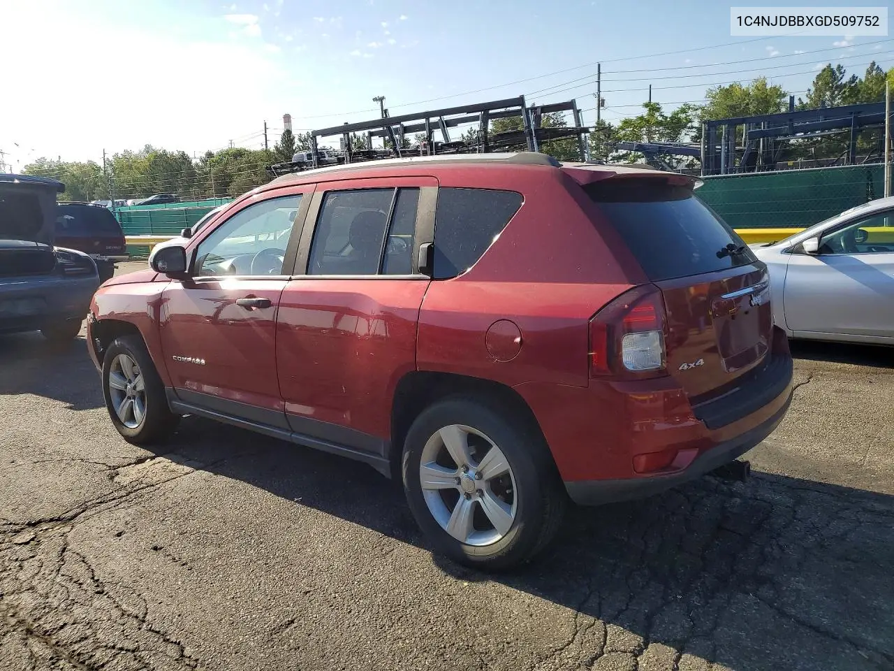 2016 Jeep Compass Sport VIN: 1C4NJDBBXGD509752 Lot: 62246556