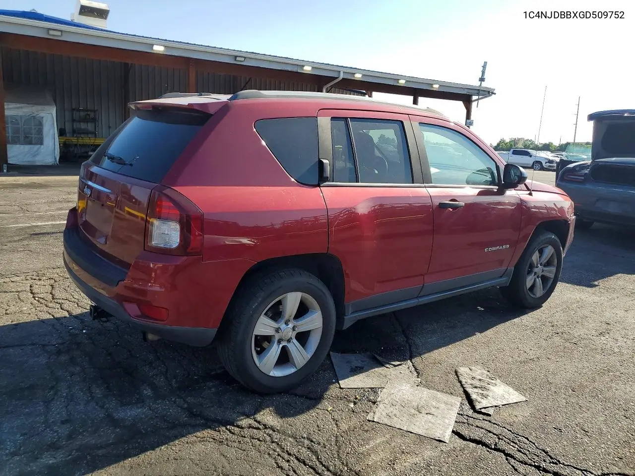 2016 Jeep Compass Sport VIN: 1C4NJDBBXGD509752 Lot: 62246556
