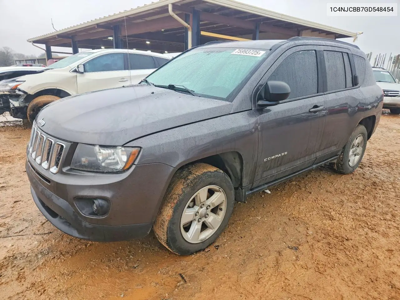 2016 Jeep Compass Sport VIN: 1C4NJCBB7GD548454 Lot: 75993725