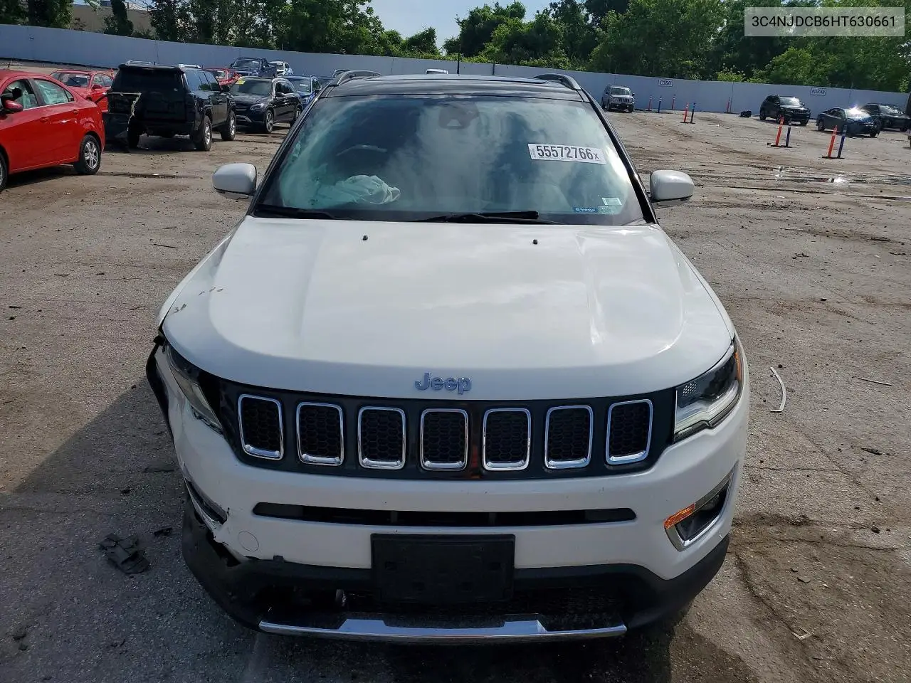 2017 Jeep Compass Limited VIN: 3C4NJDCB6HT630661 Lot: 55572766