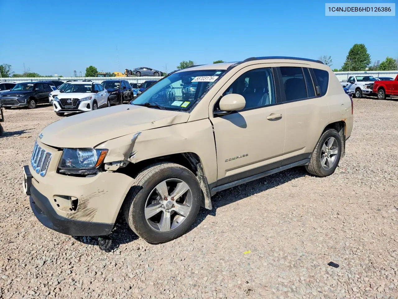 2017 Jeep Compass Latitude VIN: 1C4NJDEB6HD126386 Lot: 58703176