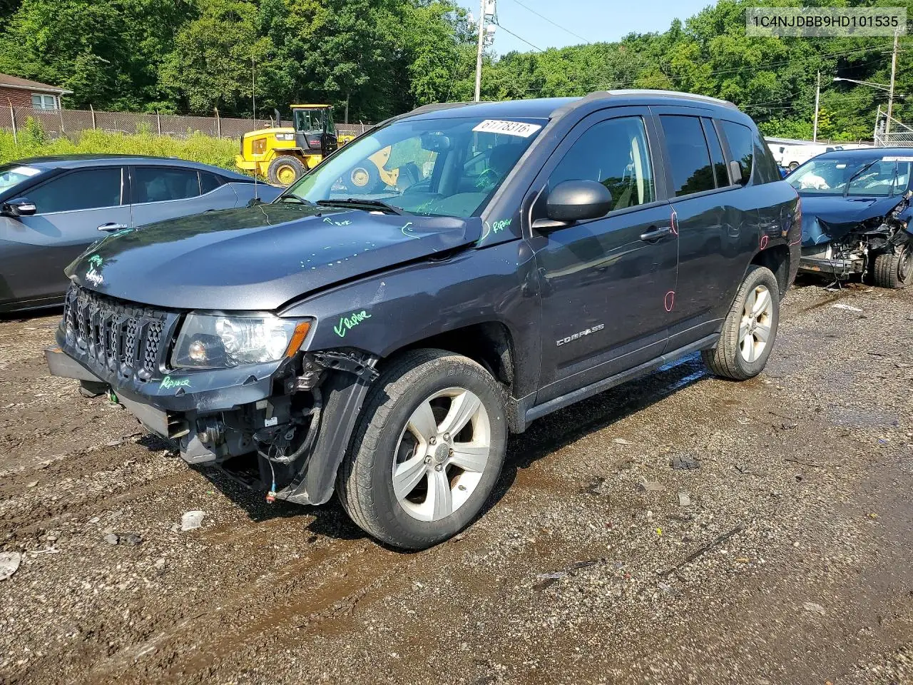 2017 Jeep Compass Sport VIN: 1C4NJDBB9HD101535 Lot: 61778316
