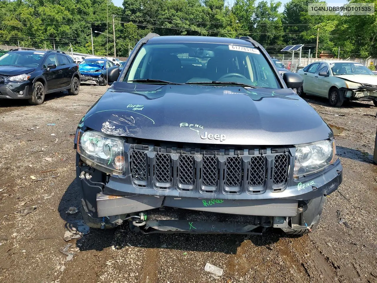 2017 Jeep Compass Sport VIN: 1C4NJDBB9HD101535 Lot: 61778316
