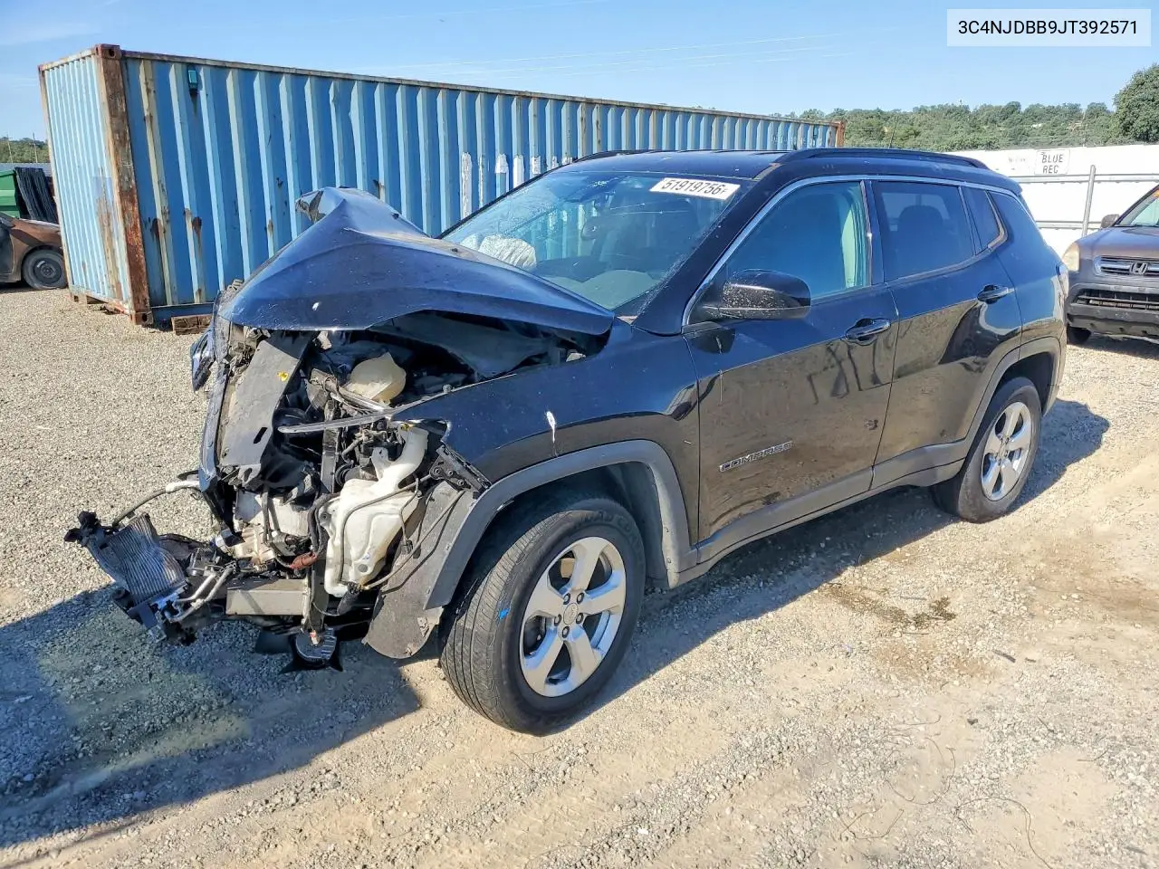 2018 Jeep Compass Latitude VIN: 3C4NJDBB9JT392571 Lot: 51919756