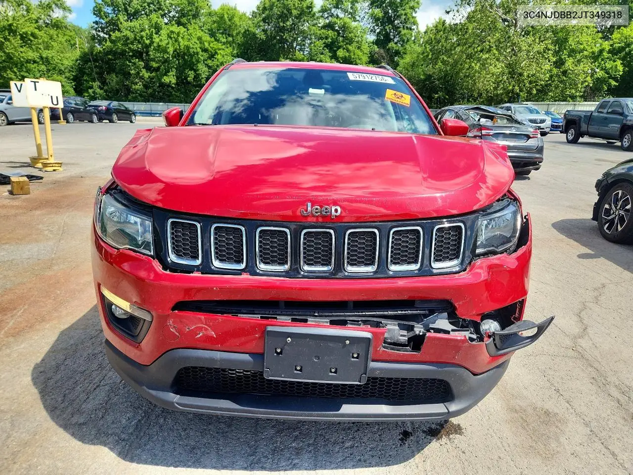 2018 Jeep Compass Latitude VIN: 3C4NJDBB2JT349318 Lot: 57912756
