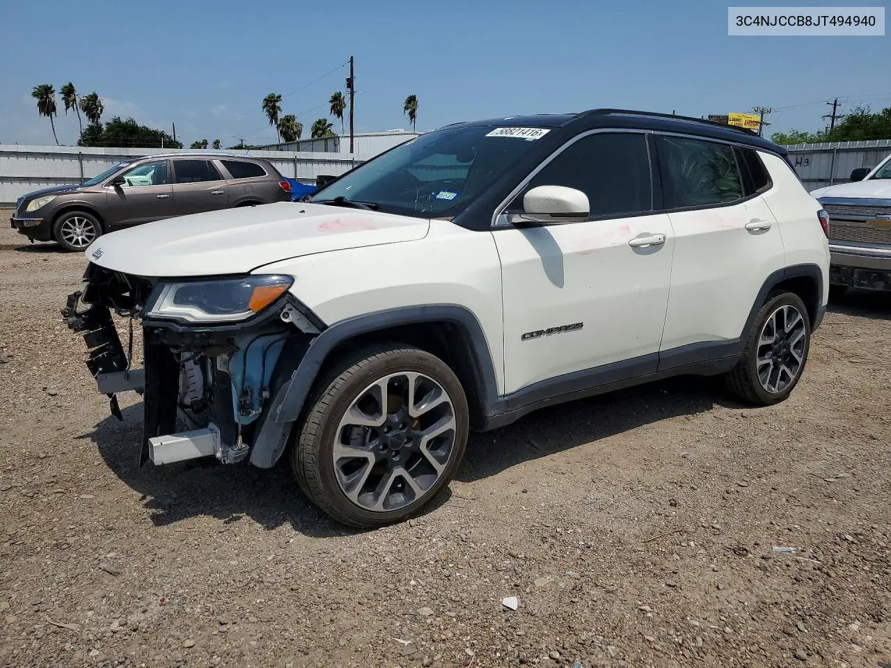2018 Jeep Compass Limited VIN: 3C4NJCCB8JT494940 Lot: 58821416