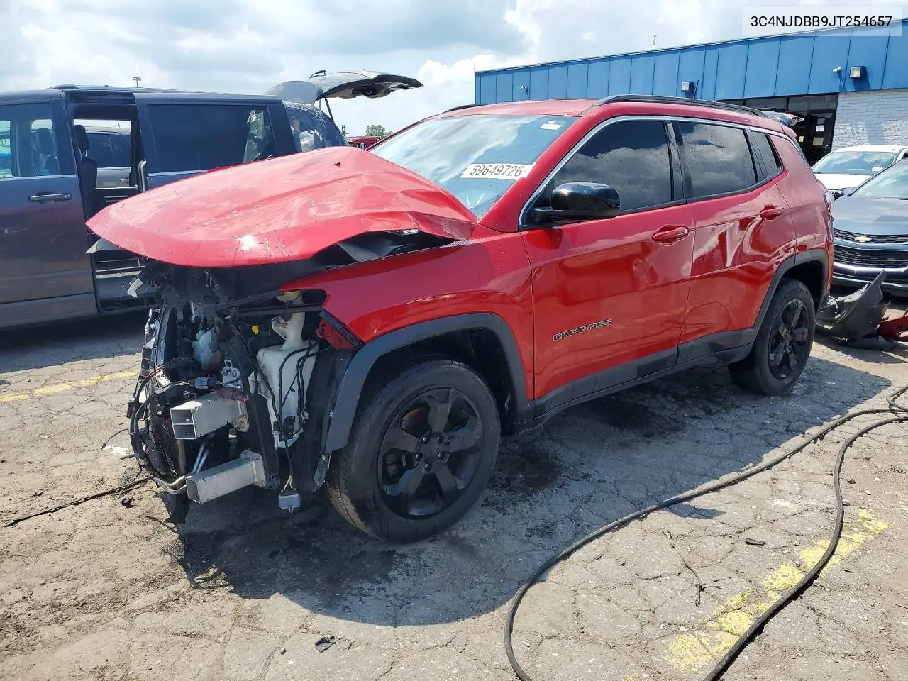 2018 Jeep Compass Latitude VIN: 3C4NJDBB9JT254657 Lot: 59649726