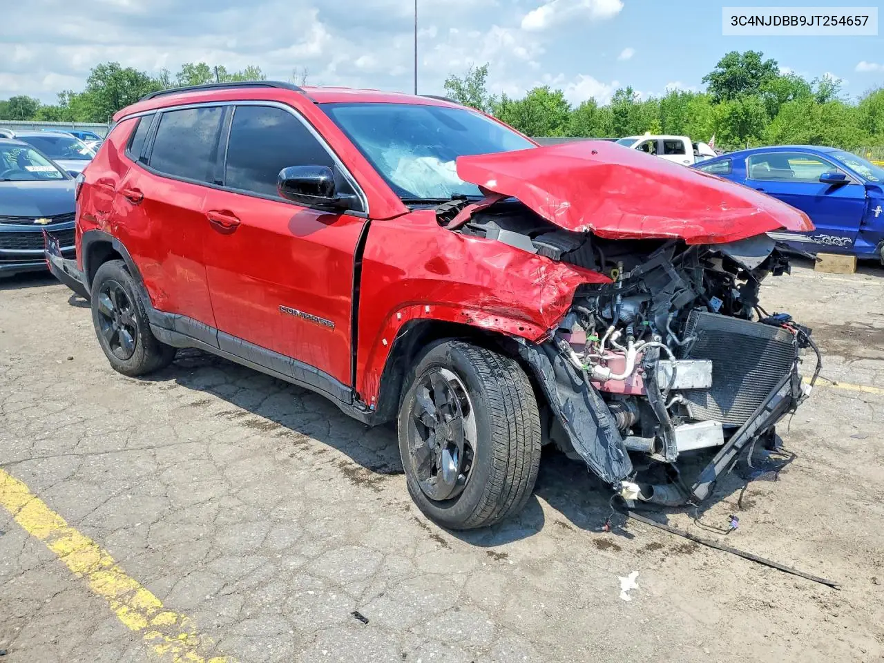 2018 Jeep Compass Latitude VIN: 3C4NJDBB9JT254657 Lot: 59649726