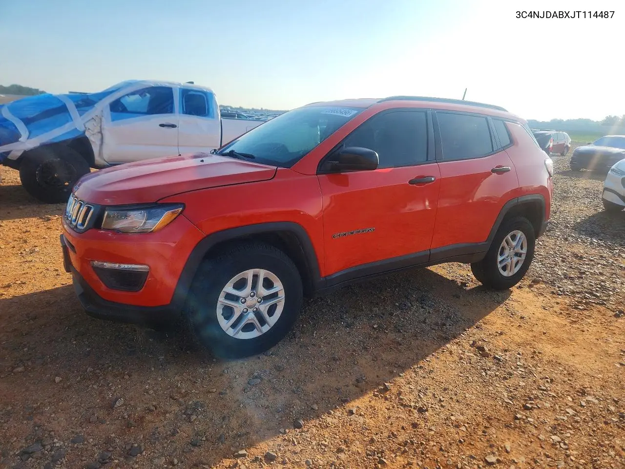 2018 Jeep Compass Sport VIN: 3C4NJDABXJT114487 Lot: 59895496