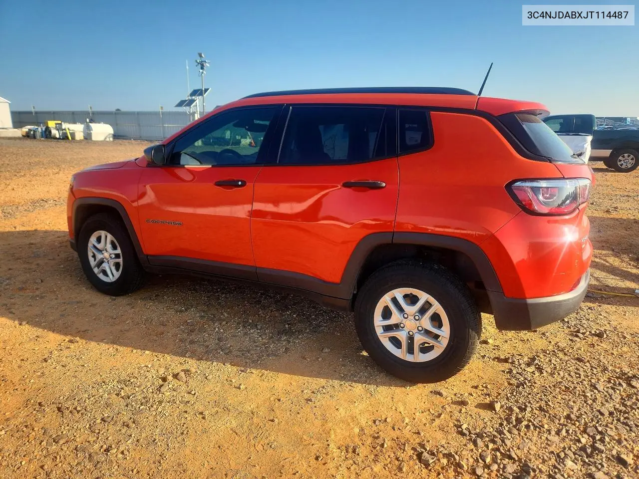 2018 Jeep Compass Sport VIN: 3C4NJDABXJT114487 Lot: 59895496