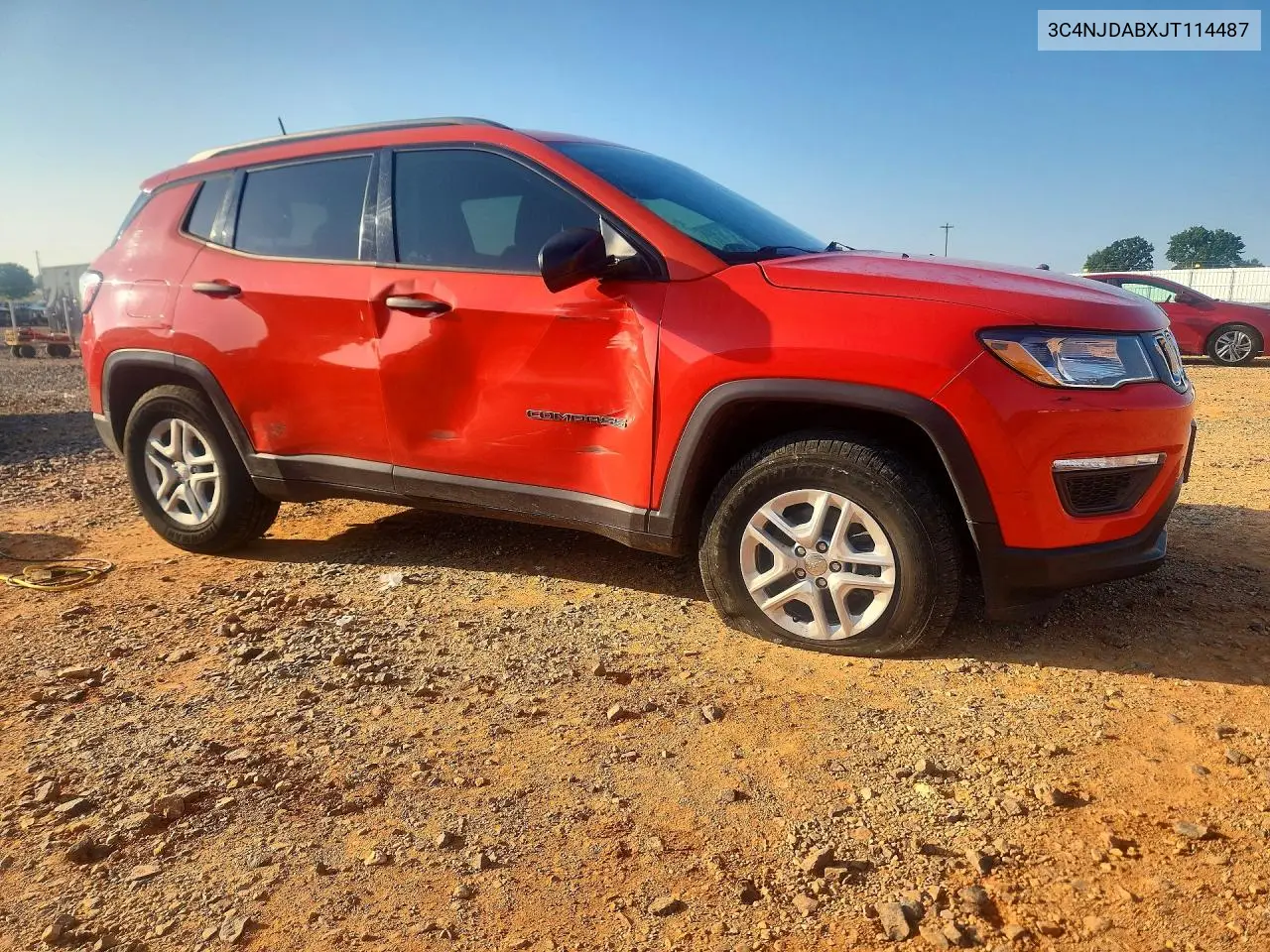 2018 Jeep Compass Sport VIN: 3C4NJDABXJT114487 Lot: 59895496
