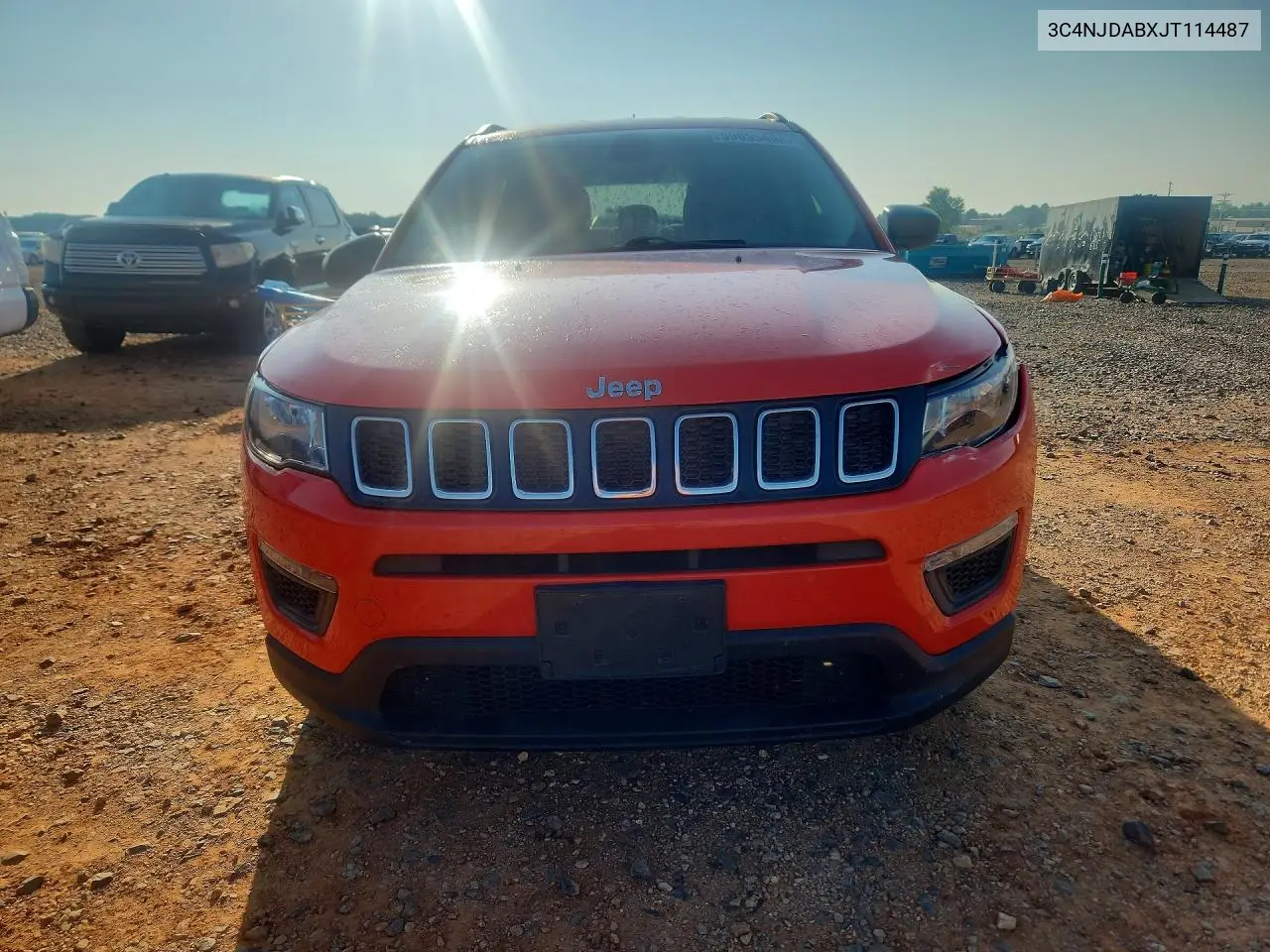 2018 Jeep Compass Sport VIN: 3C4NJDABXJT114487 Lot: 59895496