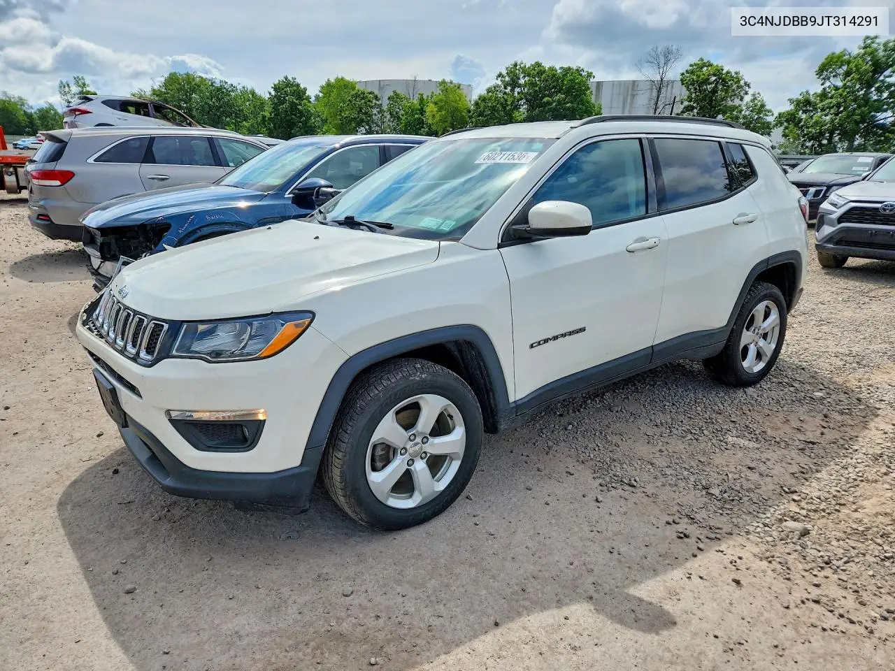 2018 Jeep Compass Latitude VIN: 3C4NJDBB9JT314291 Lot: 60211536