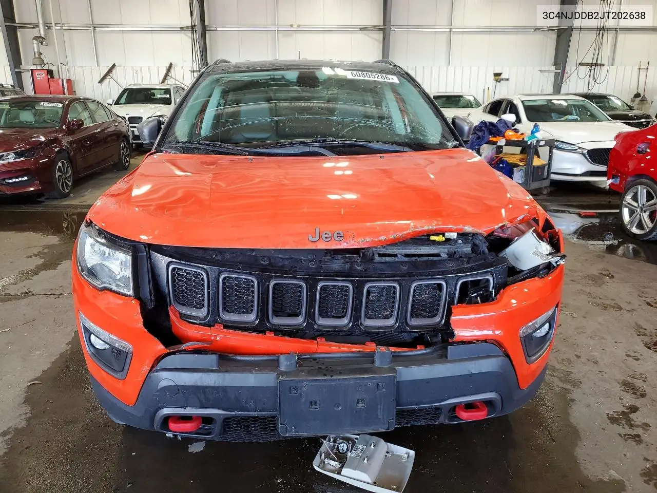 2018 Jeep Compass Trailhawk VIN: 3C4NJDDB2JT202638 Lot: 60805286