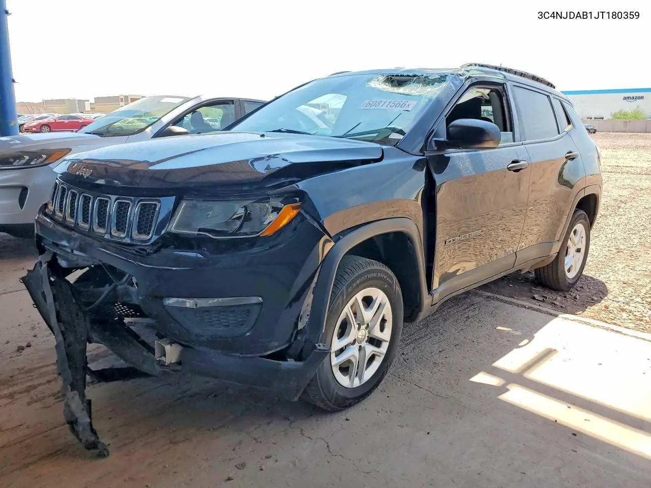 2018 Jeep Compass Sport VIN: 3C4NJDAB1JT180359 Lot: 60811566