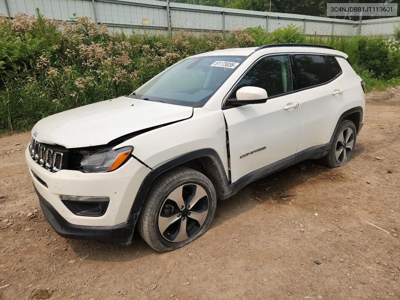 2018 Jeep Compass Latitude VIN: 3C4NJDBB1JT113601 Lot: 61175036