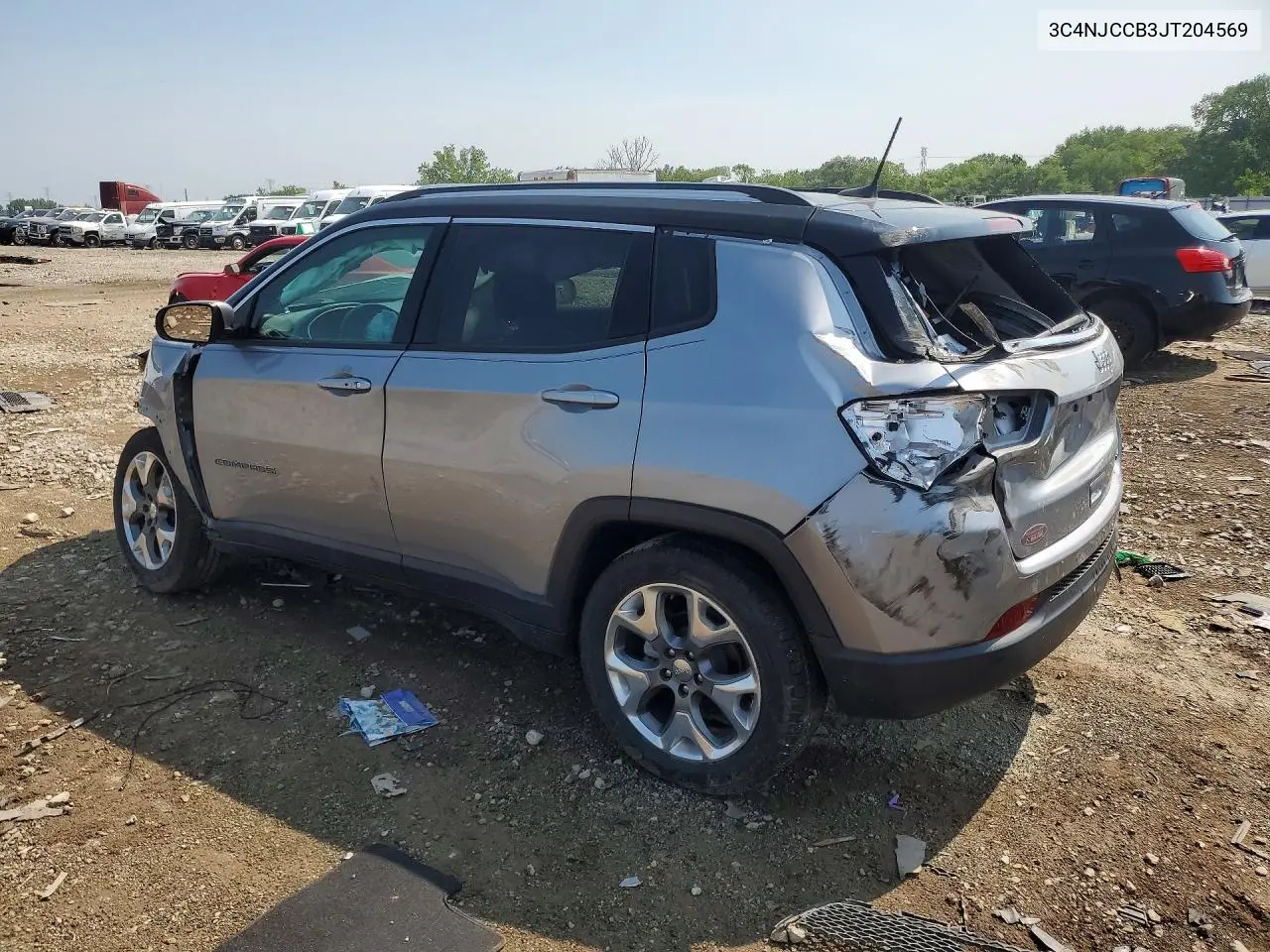 2018 Jeep Compass Limited VIN: 3C4NJCCB3JT204569 Lot: 61726506
