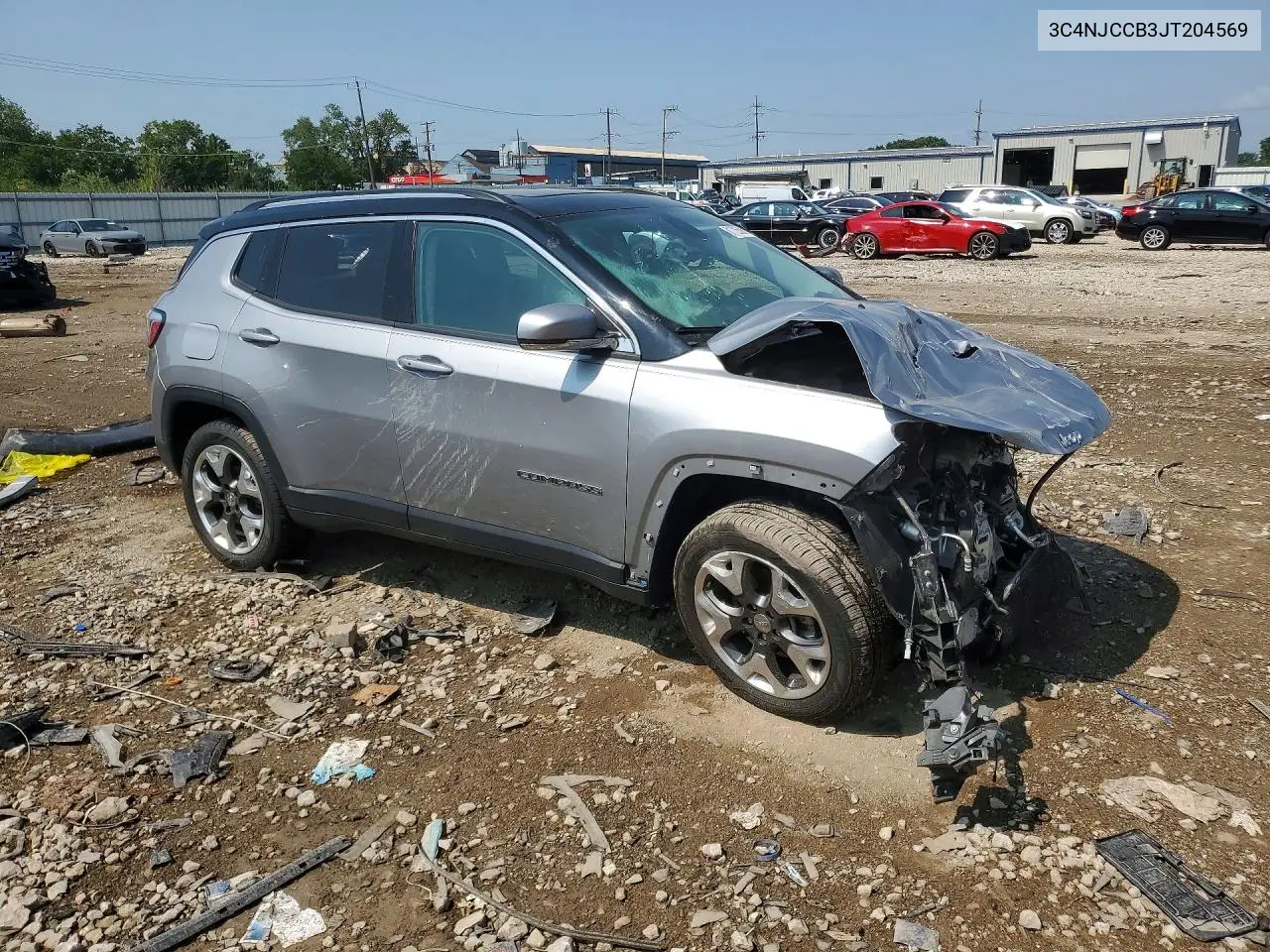 2018 Jeep Compass Limited VIN: 3C4NJCCB3JT204569 Lot: 61726506