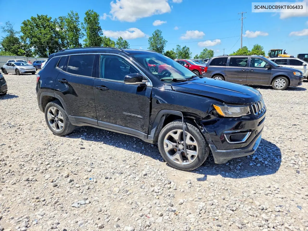 2019 Jeep Compass Limited VIN: 3C4NJDCB9KT806433 Lot: 57066296