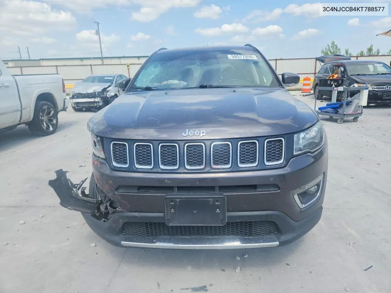 2019 Jeep Compass Limited VIN: 3C4NJCCB4KT788577 Lot: 58577056