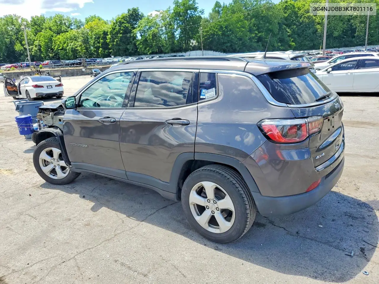 2019 Jeep Compass Latitude VIN: 3C4NJDBB3KT801116 Lot: 58635596