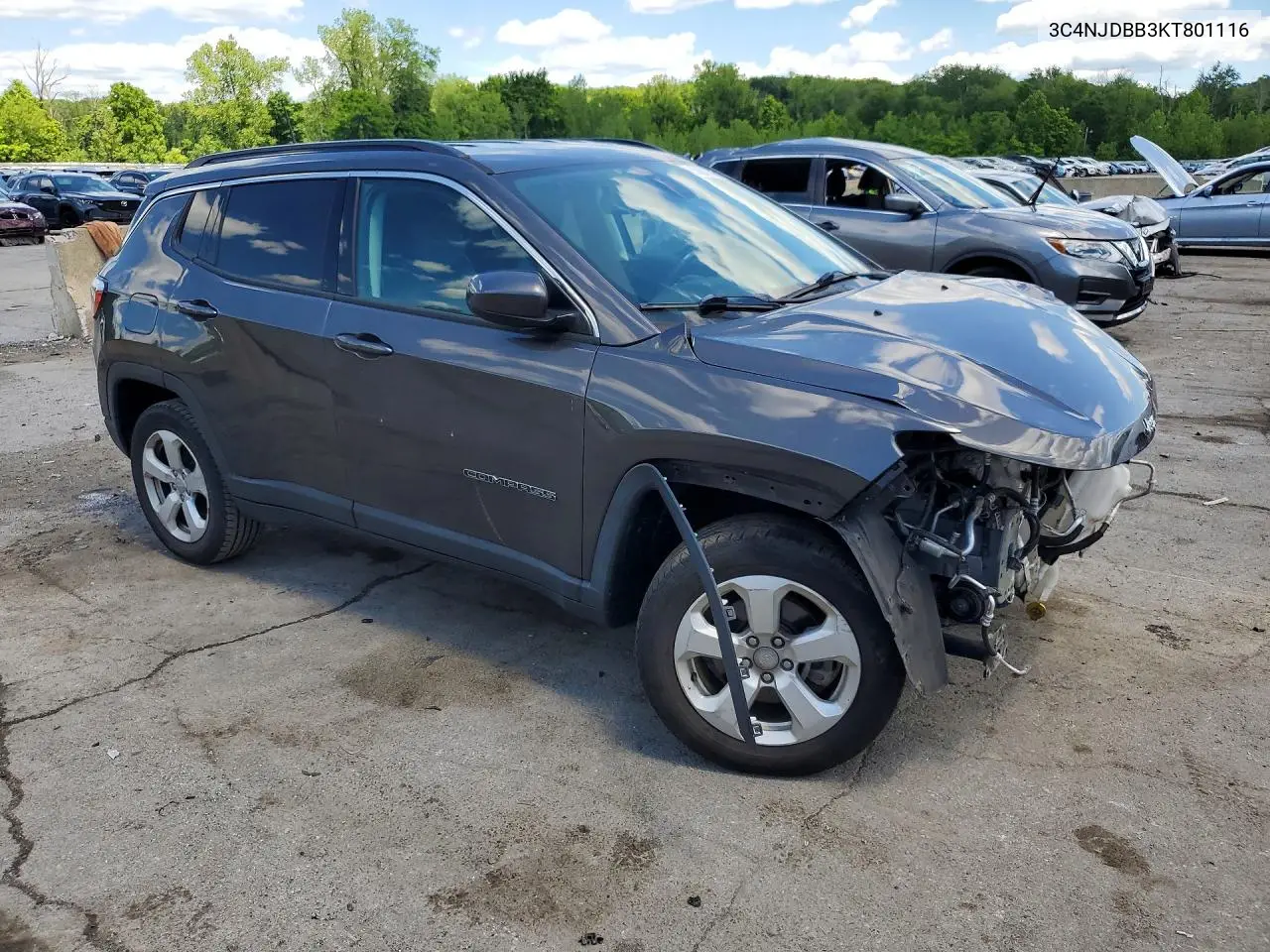 2019 Jeep Compass Latitude VIN: 3C4NJDBB3KT801116 Lot: 58635596