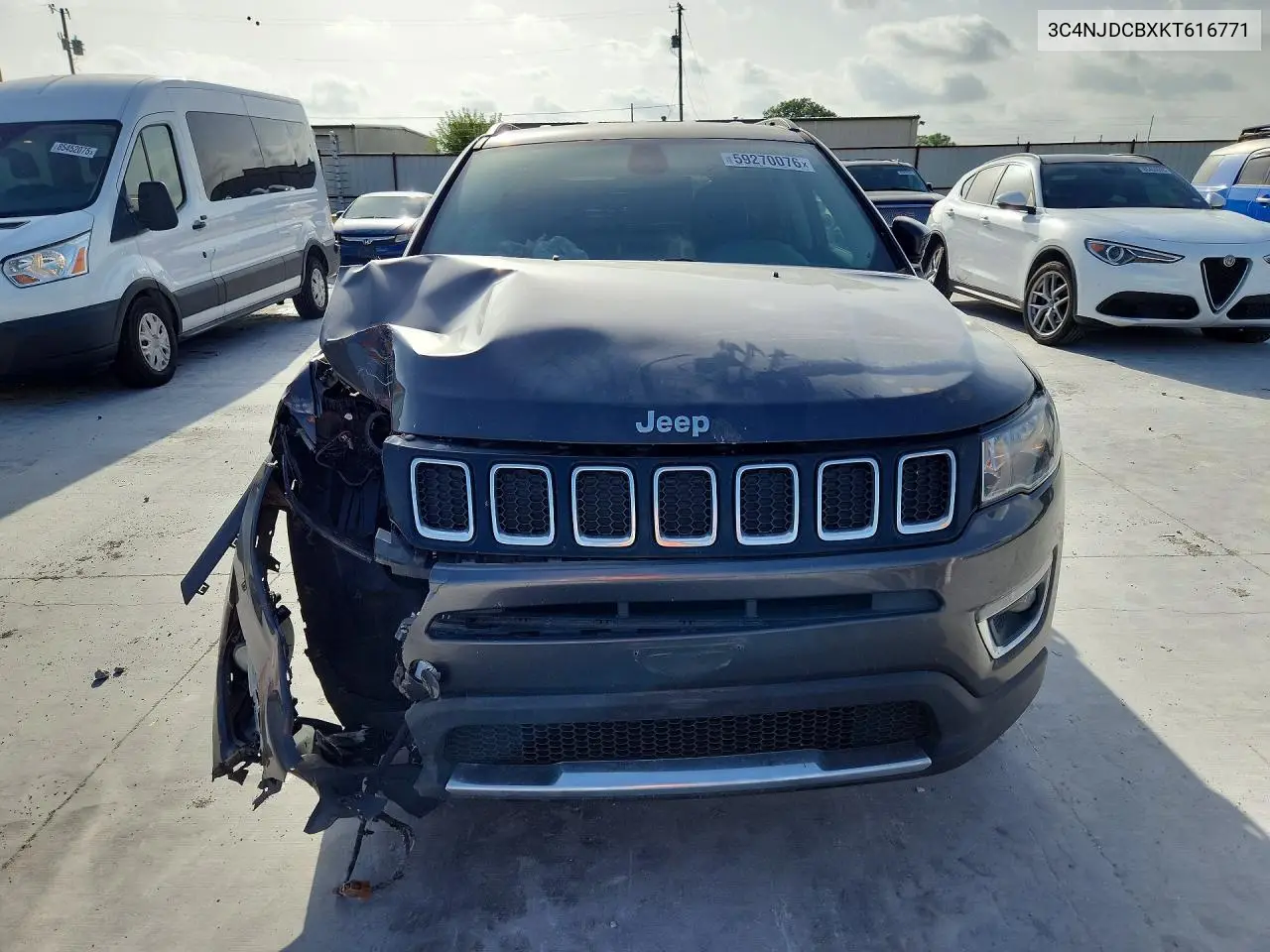 2019 Jeep Compass Limited VIN: 3C4NJDCBXKT616771 Lot: 59270076