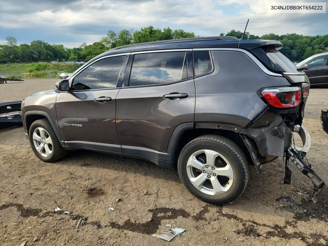 2019 Jeep Compass Latitude VIN: 3C4NJDBB0KT654222 Lot: 60555816