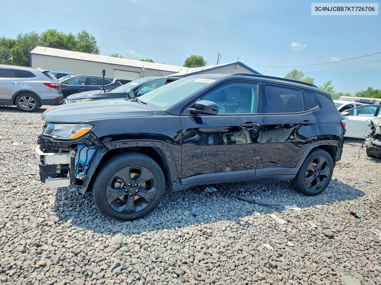 2019 Jeep Compass Latitude VIN: 3C4NJCBB7KT726706 Lot: 60869586