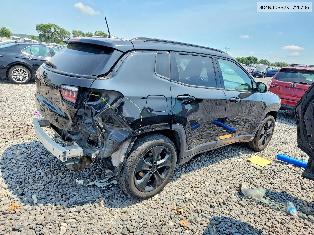 2019 Jeep Compass Latitude VIN: 3C4NJCBB7KT726706 Lot: 60869586