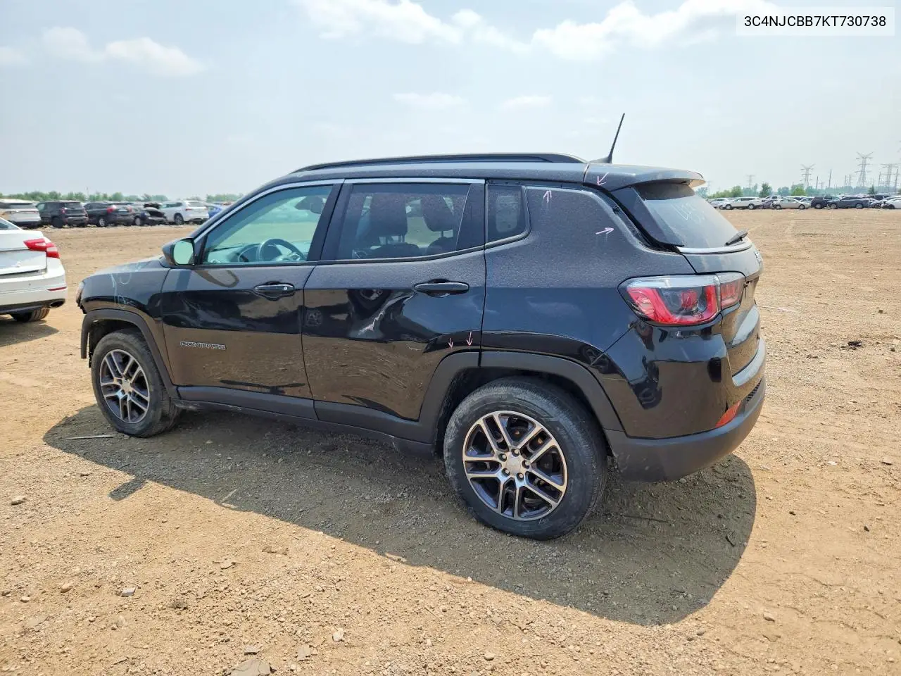 2019 Jeep Compass Latitude VIN: 3C4NJCBB7KT730738 Lot: 60947806