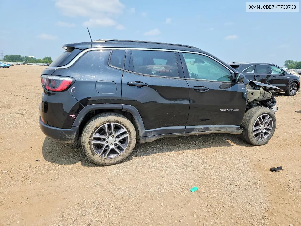 2019 Jeep Compass Latitude VIN: 3C4NJCBB7KT730738 Lot: 60947806