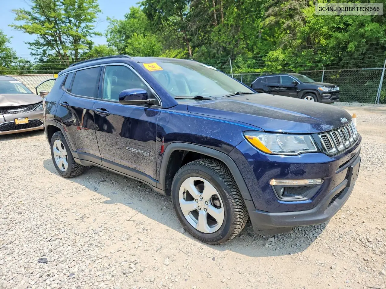 2019 Jeep Compass Latitude VIN: 3C4NJDBB8KT839666 Lot: 61079476