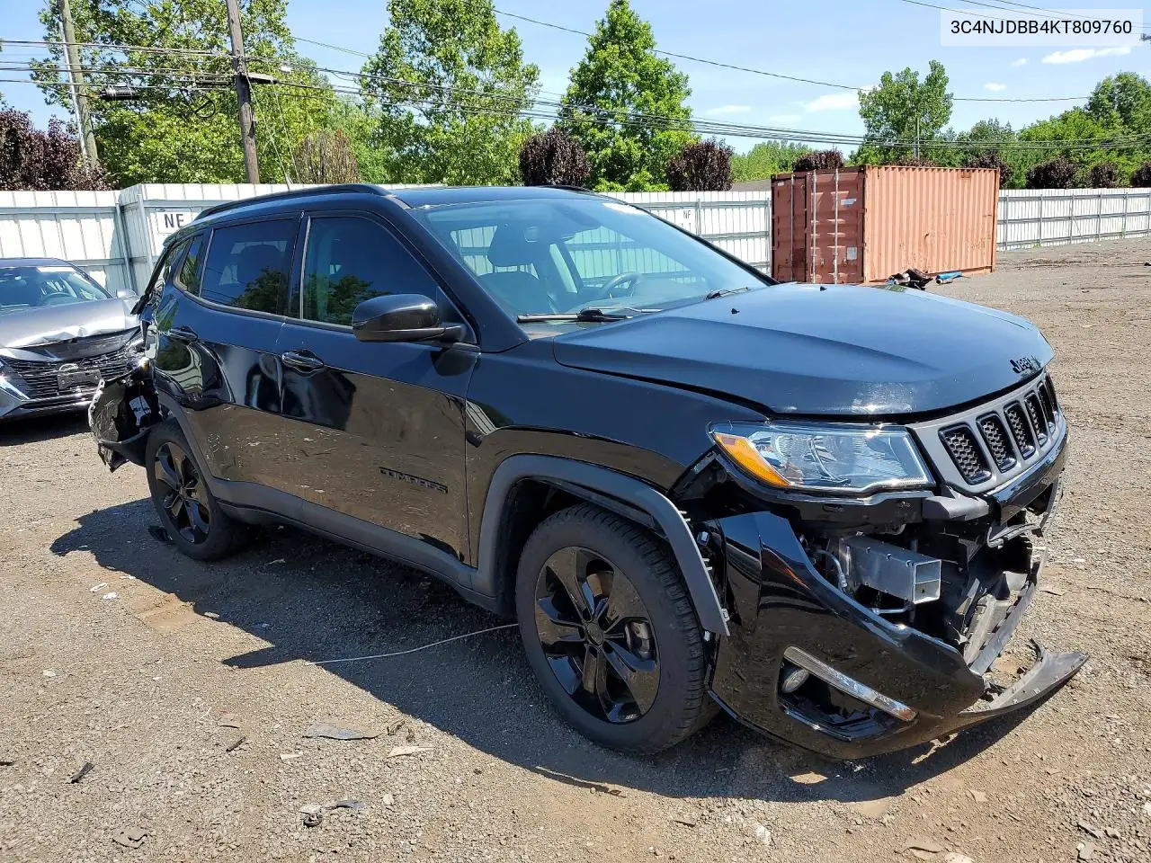 2019 Jeep Compass Latitude VIN: 3C4NJDBB4KT809760 Lot: 61547496