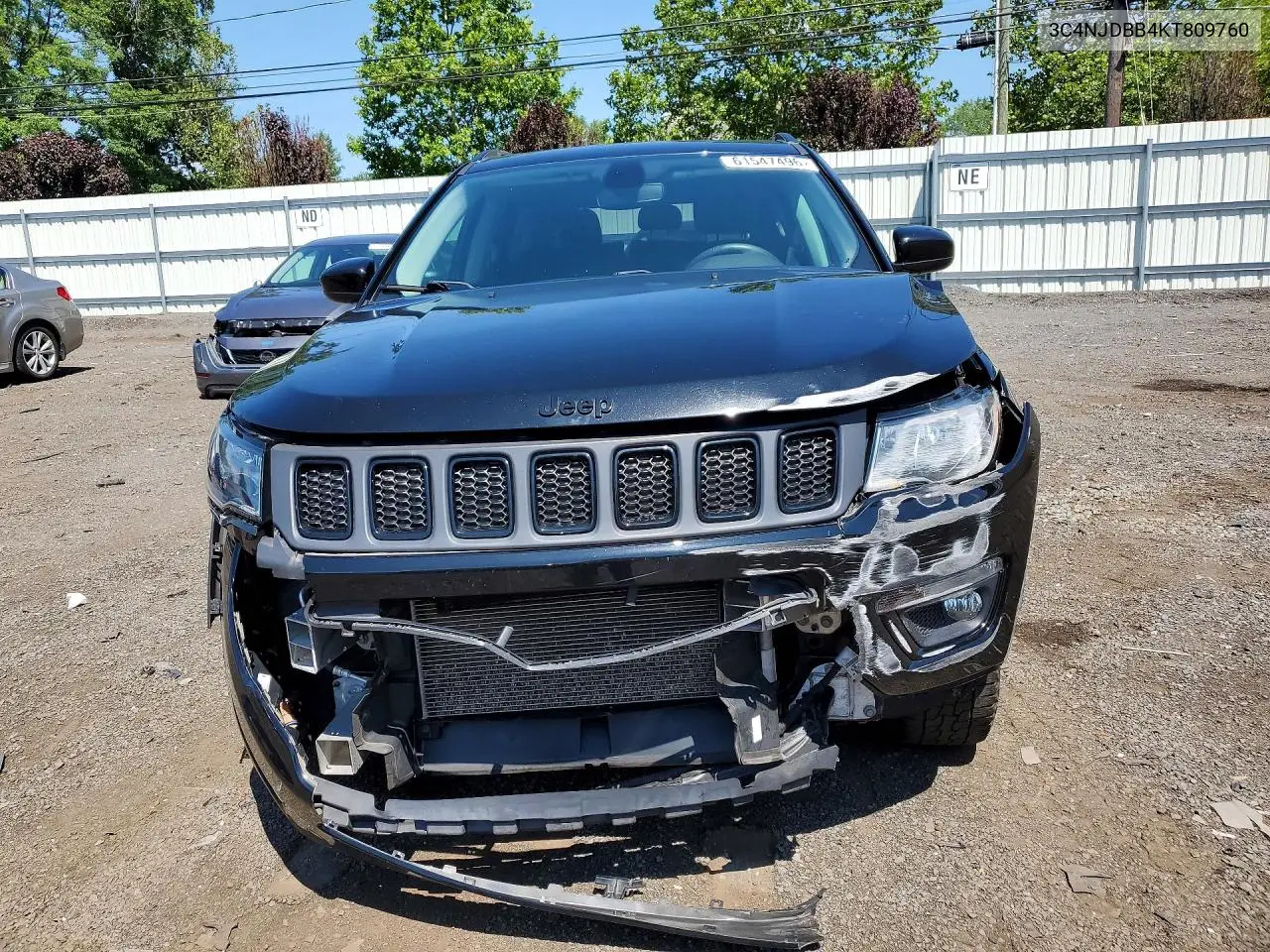 2019 Jeep Compass Latitude VIN: 3C4NJDBB4KT809760 Lot: 61547496