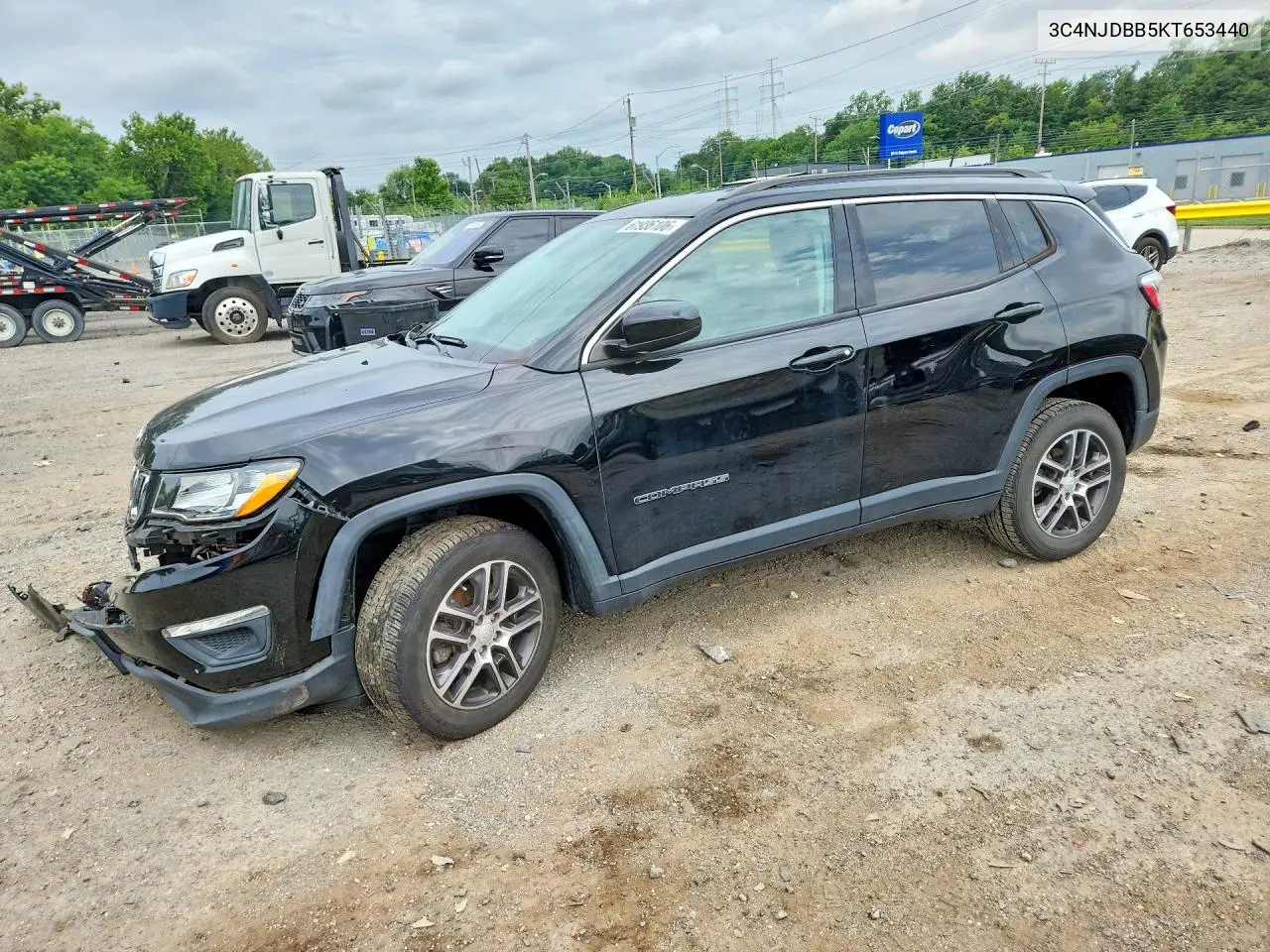 2019 Jeep Compass Latitude VIN: 3C4NJDBB5KT653440 Lot: 61936106