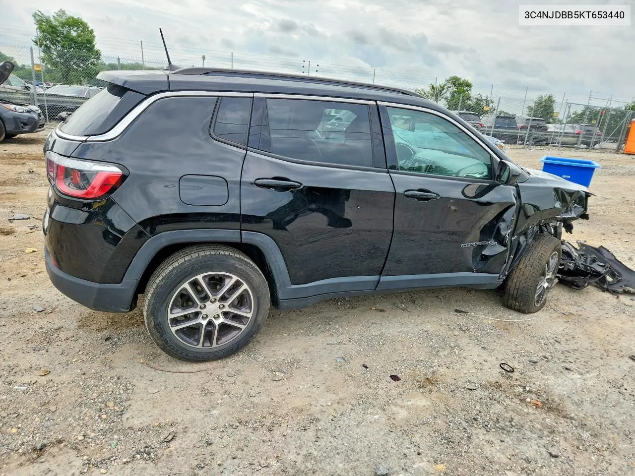 2019 Jeep Compass Latitude VIN: 3C4NJDBB5KT653440 Lot: 61936106