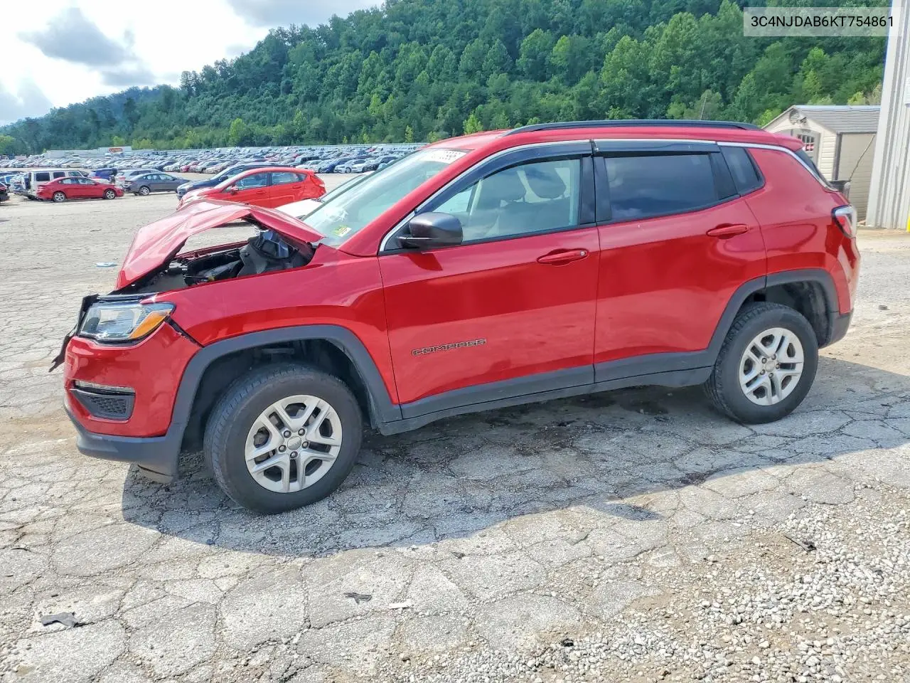 2019 Jeep Compass Sport VIN: 3C4NJDAB6KT754861 Lot: 62070996
