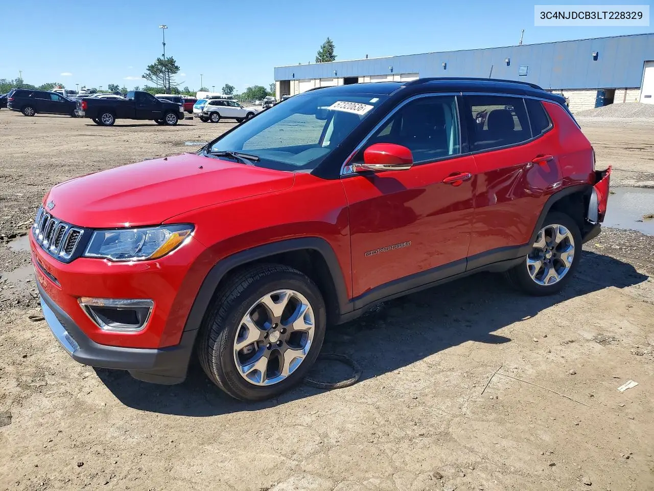2020 Jeep Compass Limited VIN: 3C4NJDCB3LT228329 Lot: 57320636