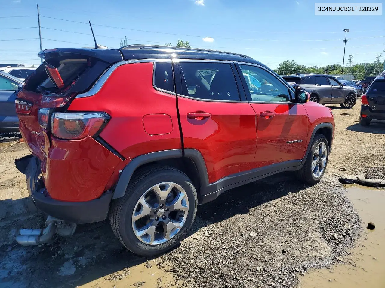 2020 Jeep Compass Limited VIN: 3C4NJDCB3LT228329 Lot: 57320636