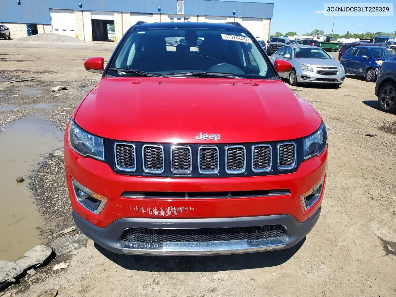 2020 Jeep Compass Limited VIN: 3C4NJDCB3LT228329 Lot: 57320636